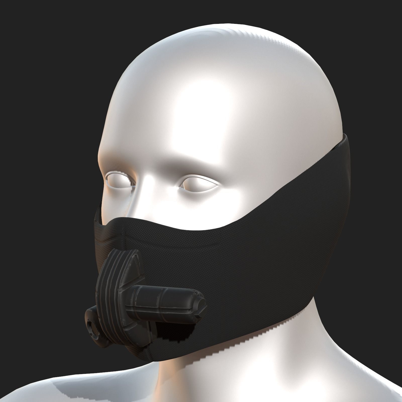 Gas mask helmet scifi fantasy armor hats military Low-poly Low-poly 3D model_1