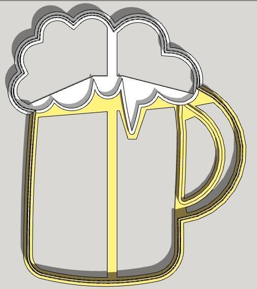 Beer Chopp - Cookie Cutter 3D print model_1