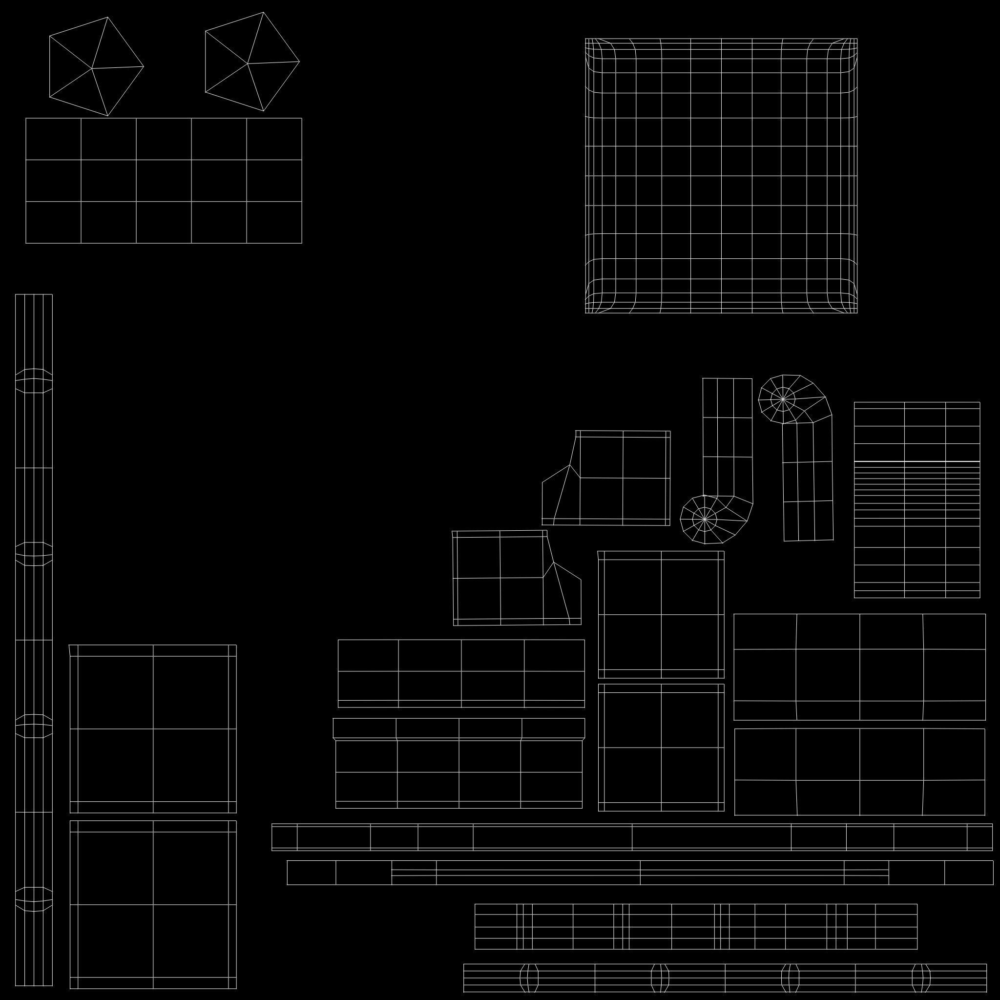 Couch with blanket and pillow scene Low-poly 3D model_8