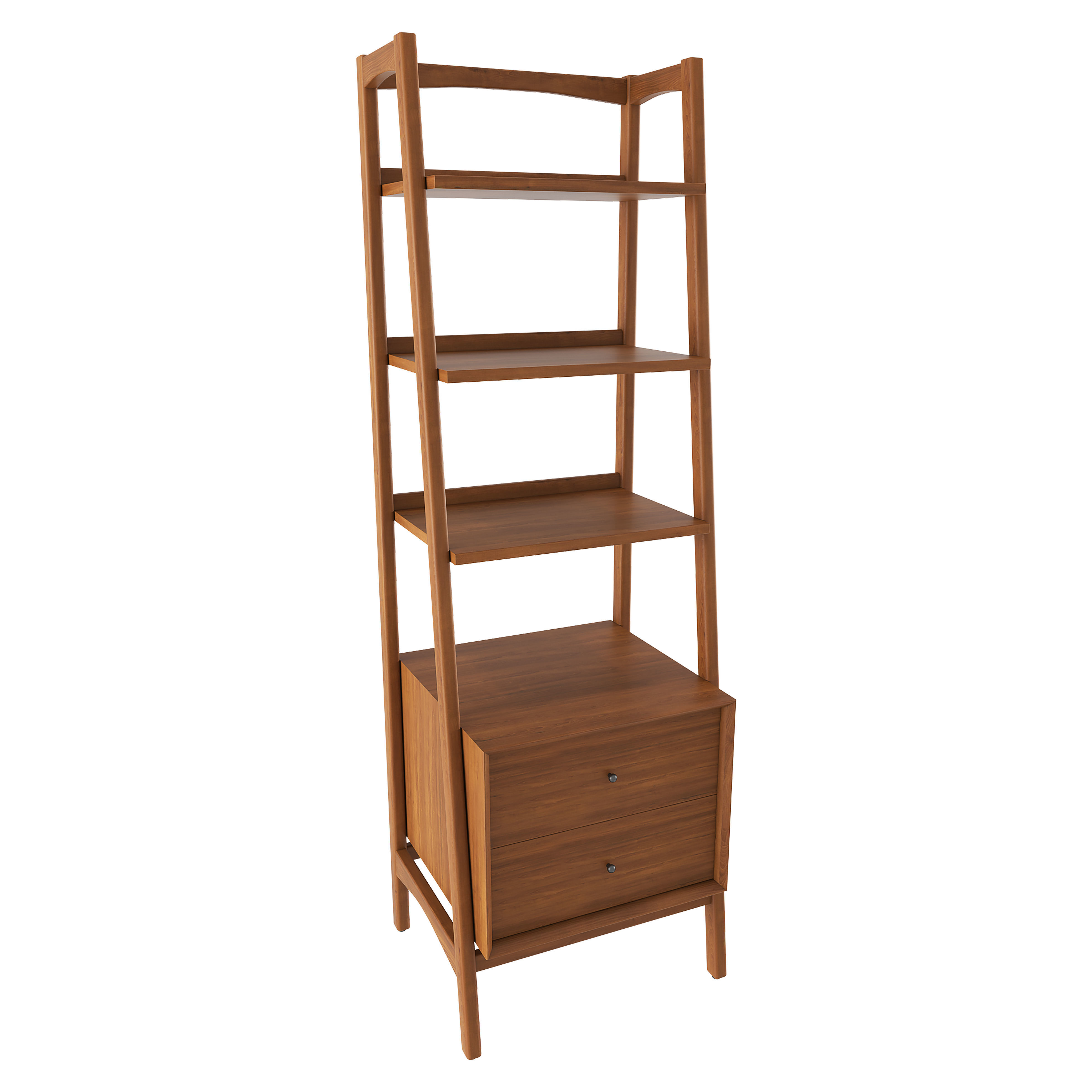 Mid Century 22 Bookshelf - Drawer Acorn 3D model_2