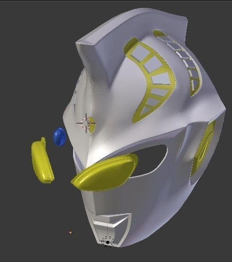 Ultraman Justice 3D printable helmet 3D print model_5