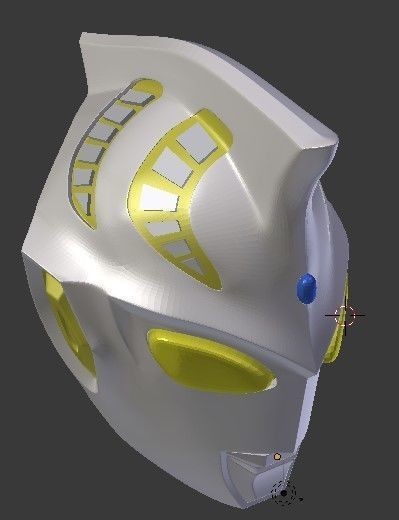 Ultraman Justice 3D printable helmet 3D print model_4