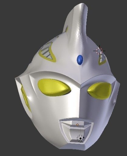 Ultraman Justice 3D printable helmet 3D print model_2