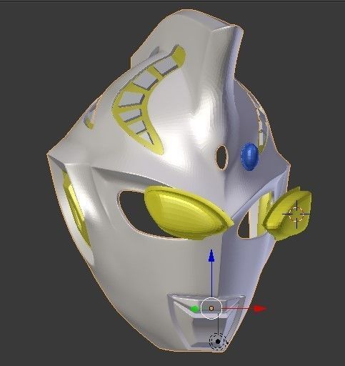 Ultraman Justice 3D printable helmet 3D print model_6