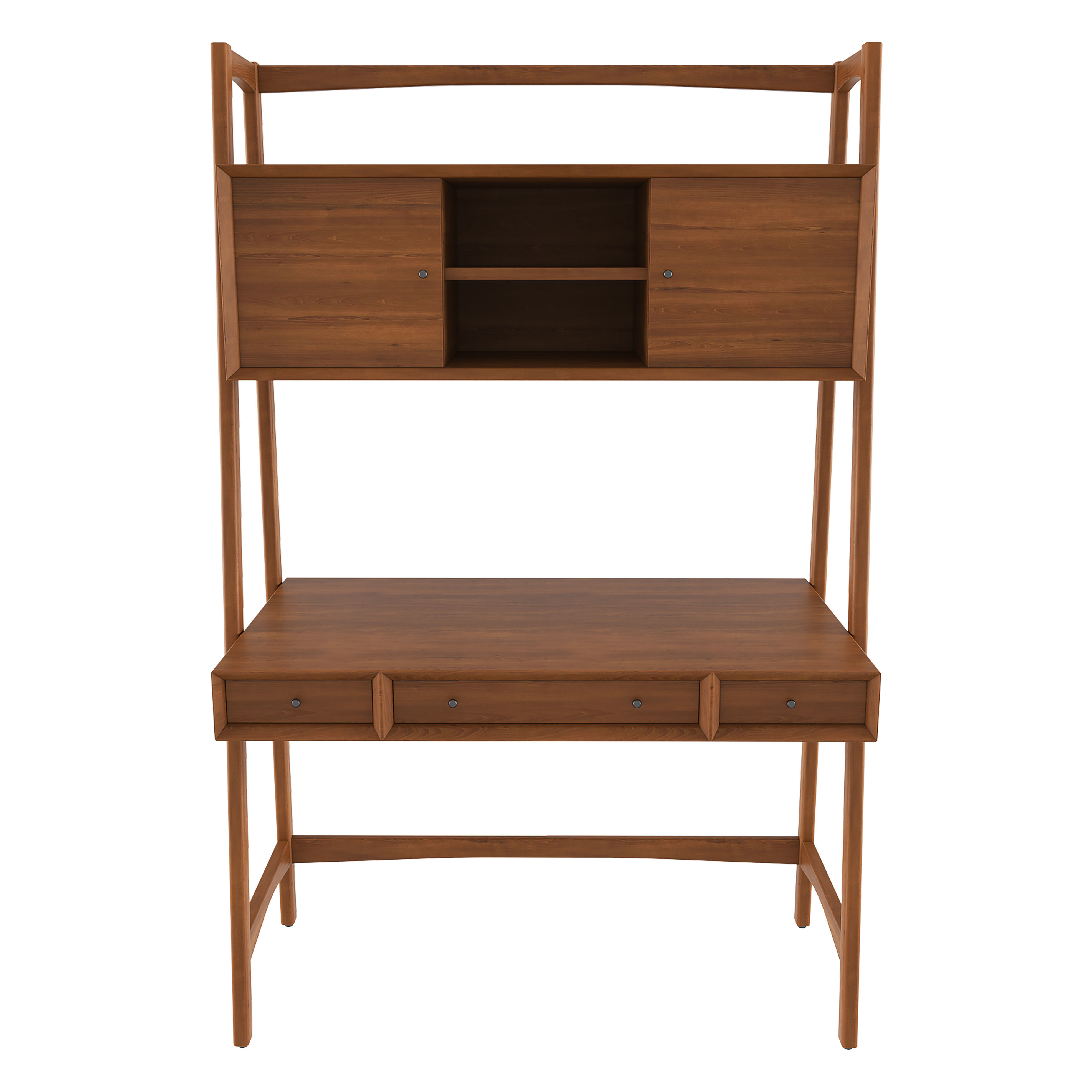Mid-Century bookshelf - drawer 2 Low-poly 3D model_5
