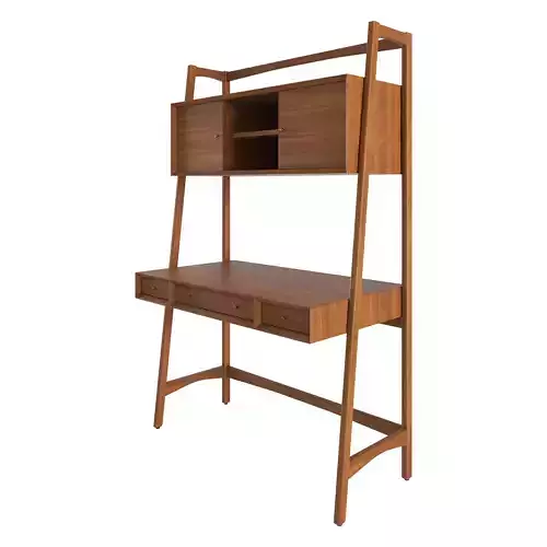 Mid-Century bookshelf - drawer 2 Low-poly 3D model