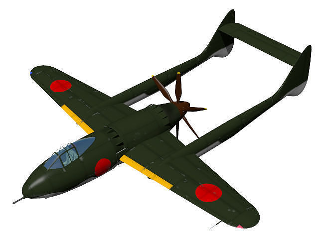 Mitsubishi J4M senden 3D model