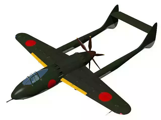 Mitsubishi J4M senden 3D model