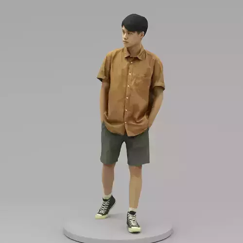 A Tall Young Man Posing with Hands in Pockets II