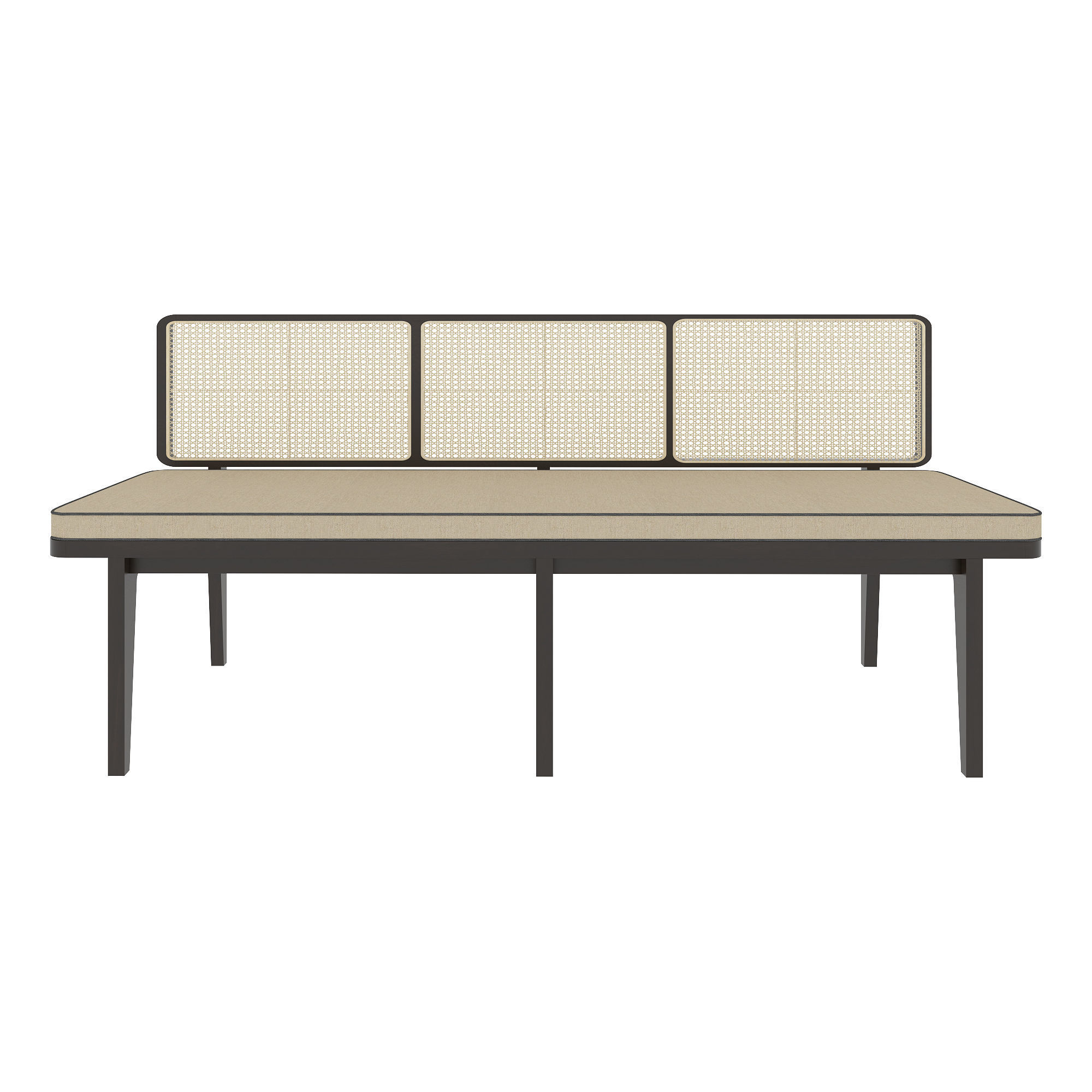 Long Sofa Rattan ids94 Free low-poly 3D model_5