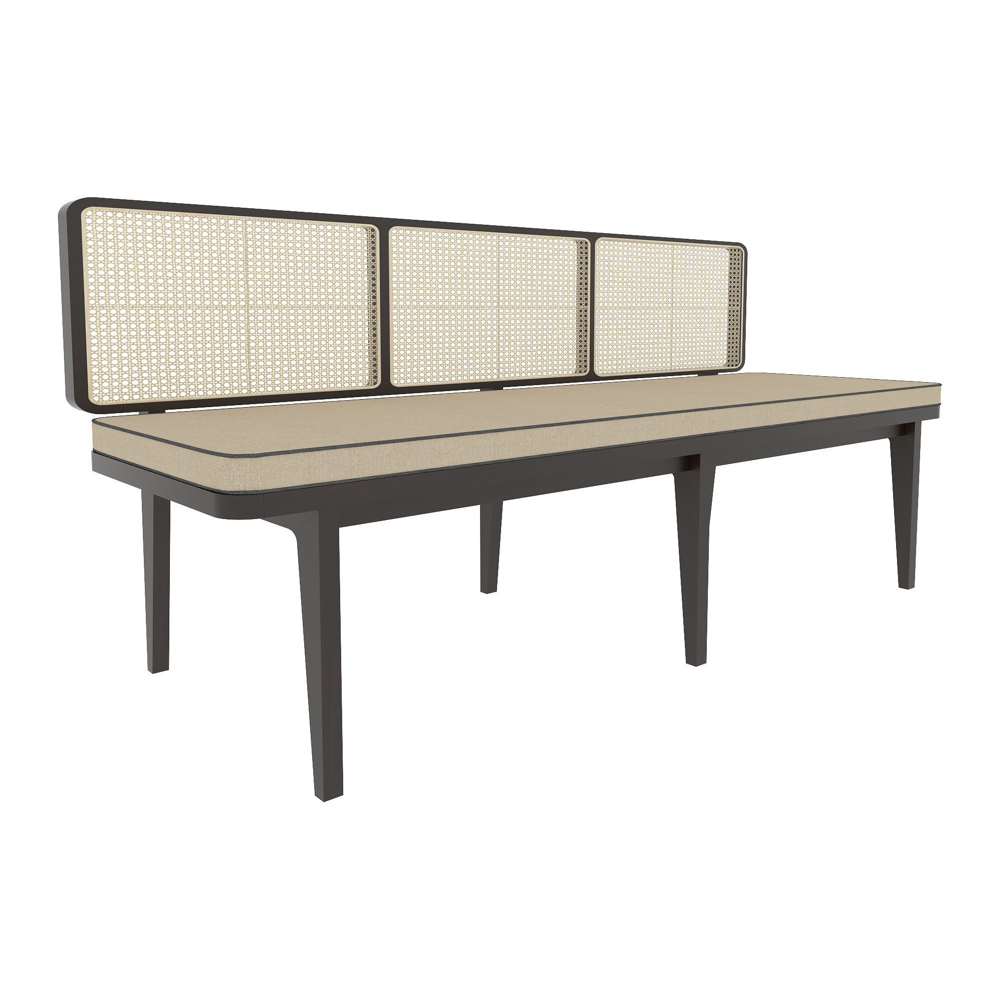Long Sofa Rattan ids94 Free low-poly 3D model_3