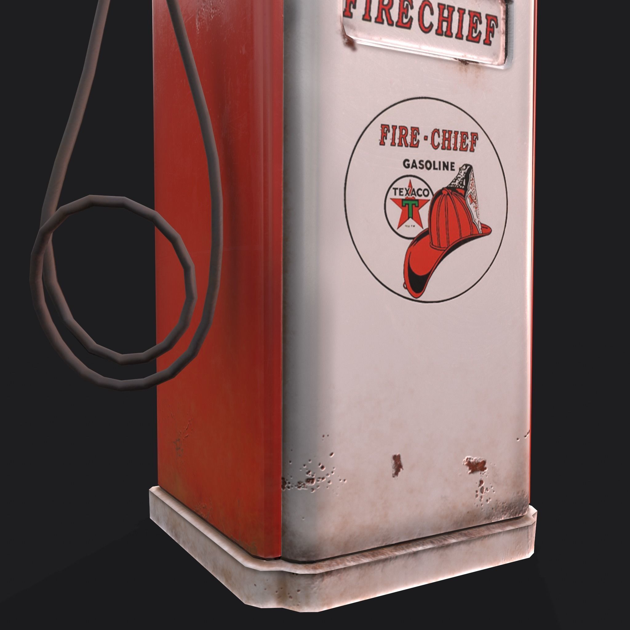 Vintage Gas Pump  Low-poly 3D model_17