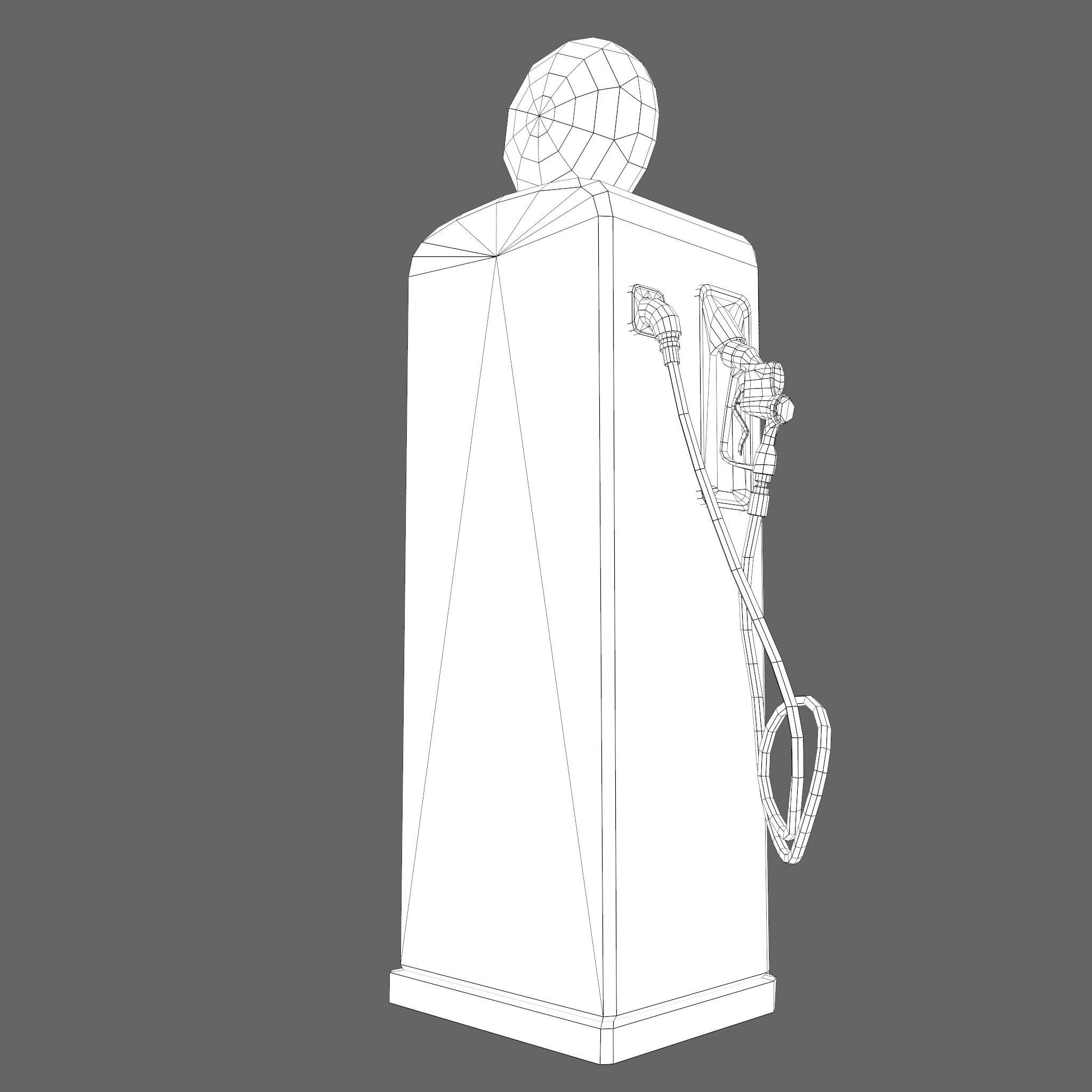 Vintage Gas Pump  Low-poly 3D model_29