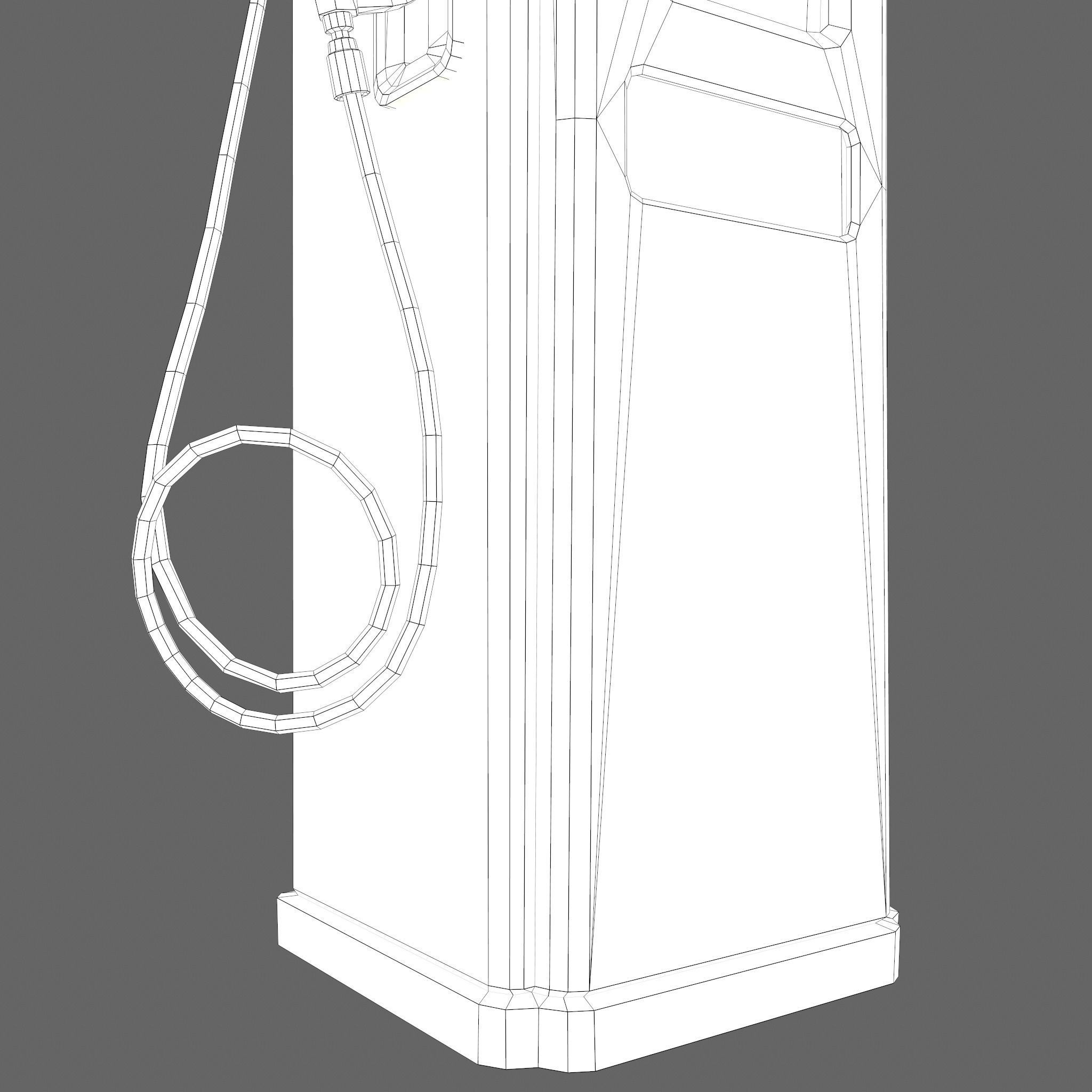 Vintage Gas Pump  Low-poly 3D model_35