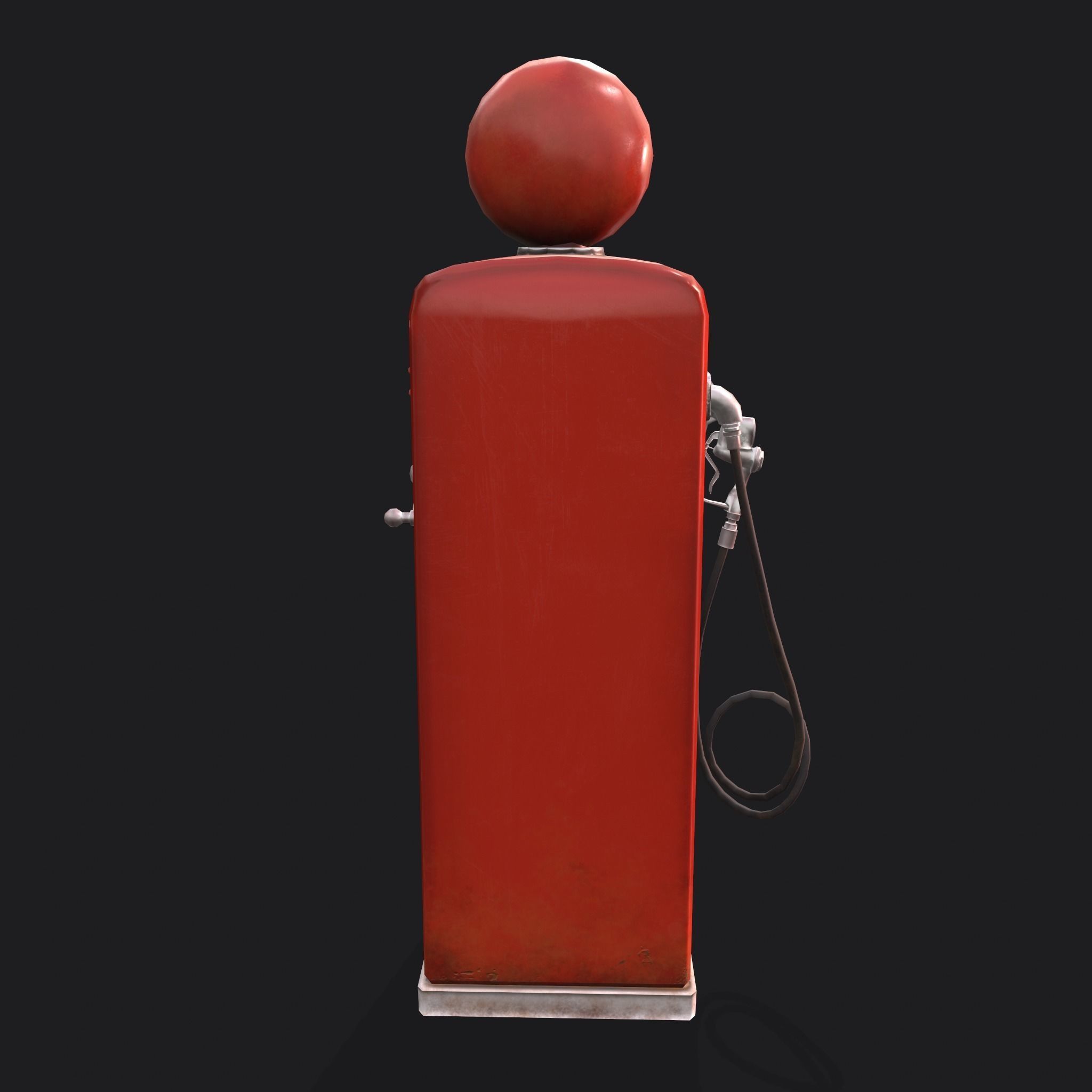 Vintage Gas Pump  Low-poly 3D model_8