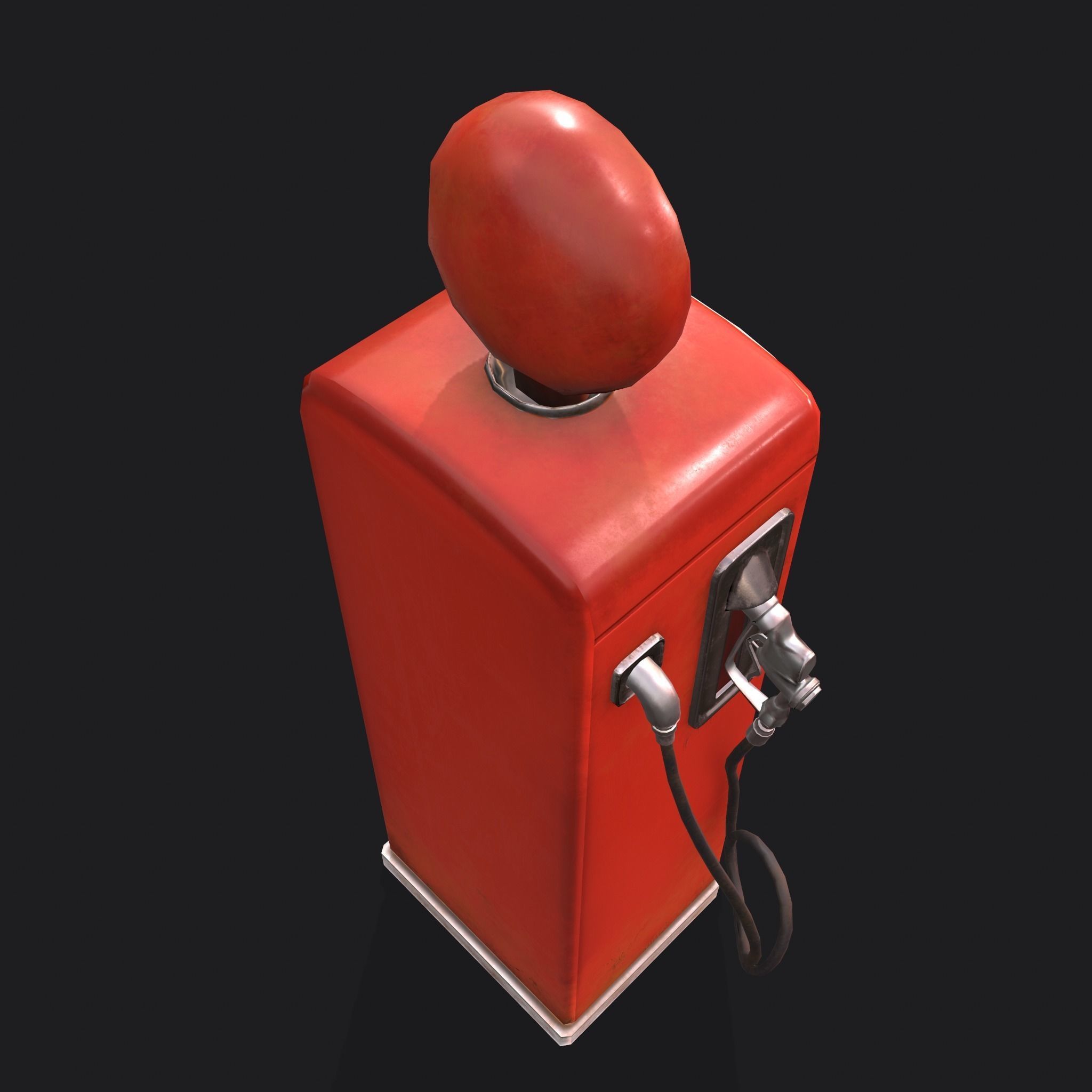 Vintage Gas Pump  Low-poly 3D model_13