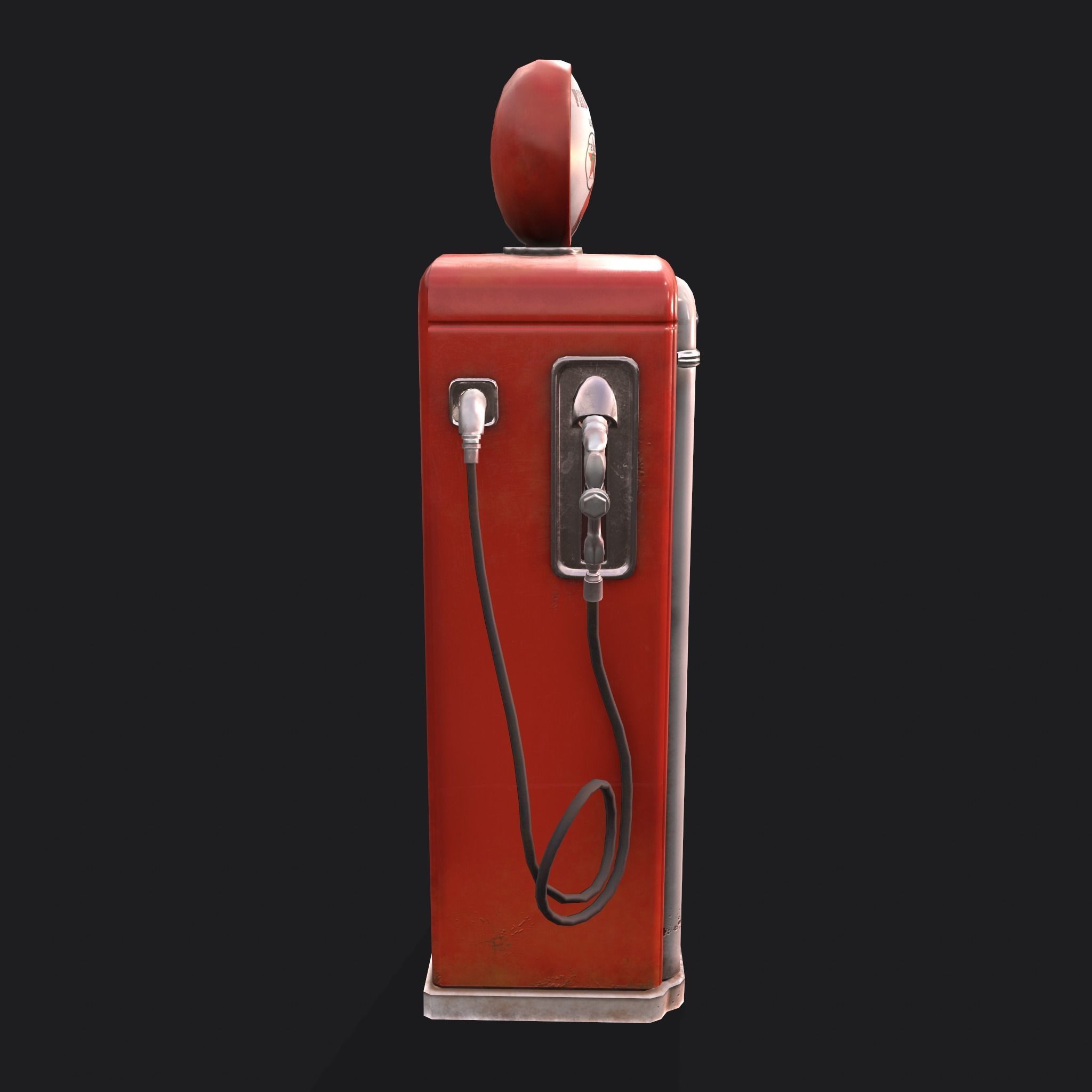 Vintage Gas Pump  Low-poly 3D model_11