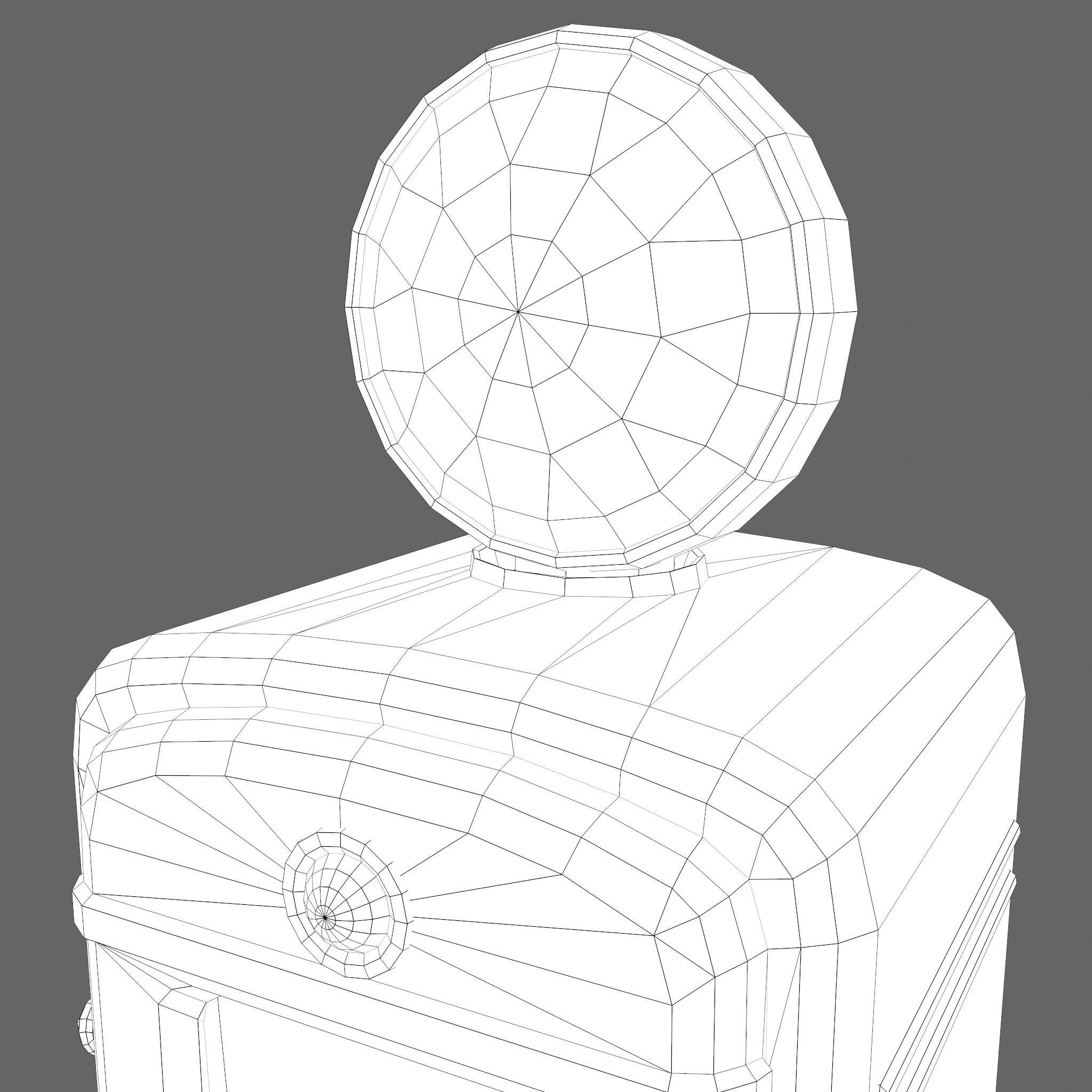 Vintage Gas Pump  Low-poly 3D model_40