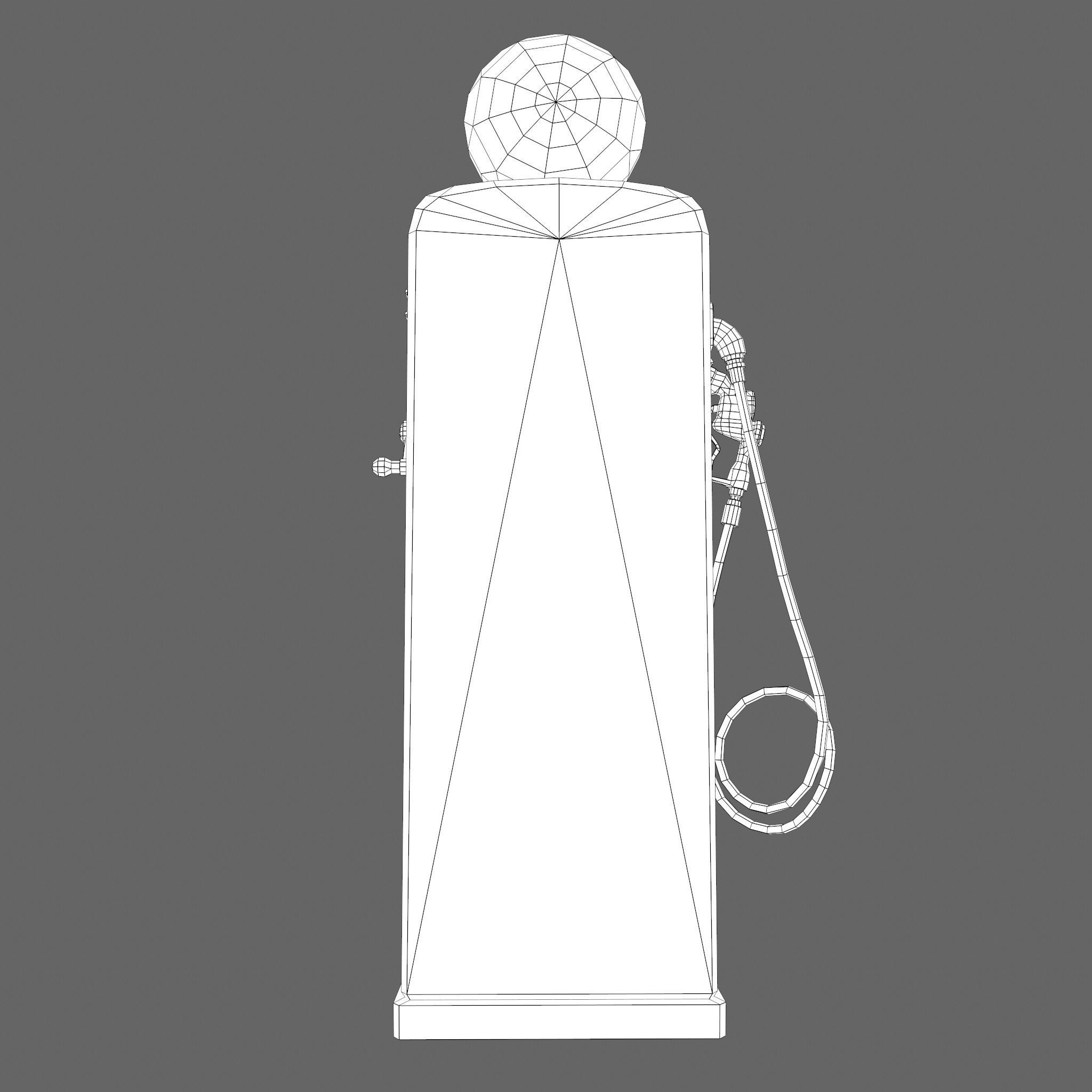 Vintage Gas Pump  Low-poly 3D model_30