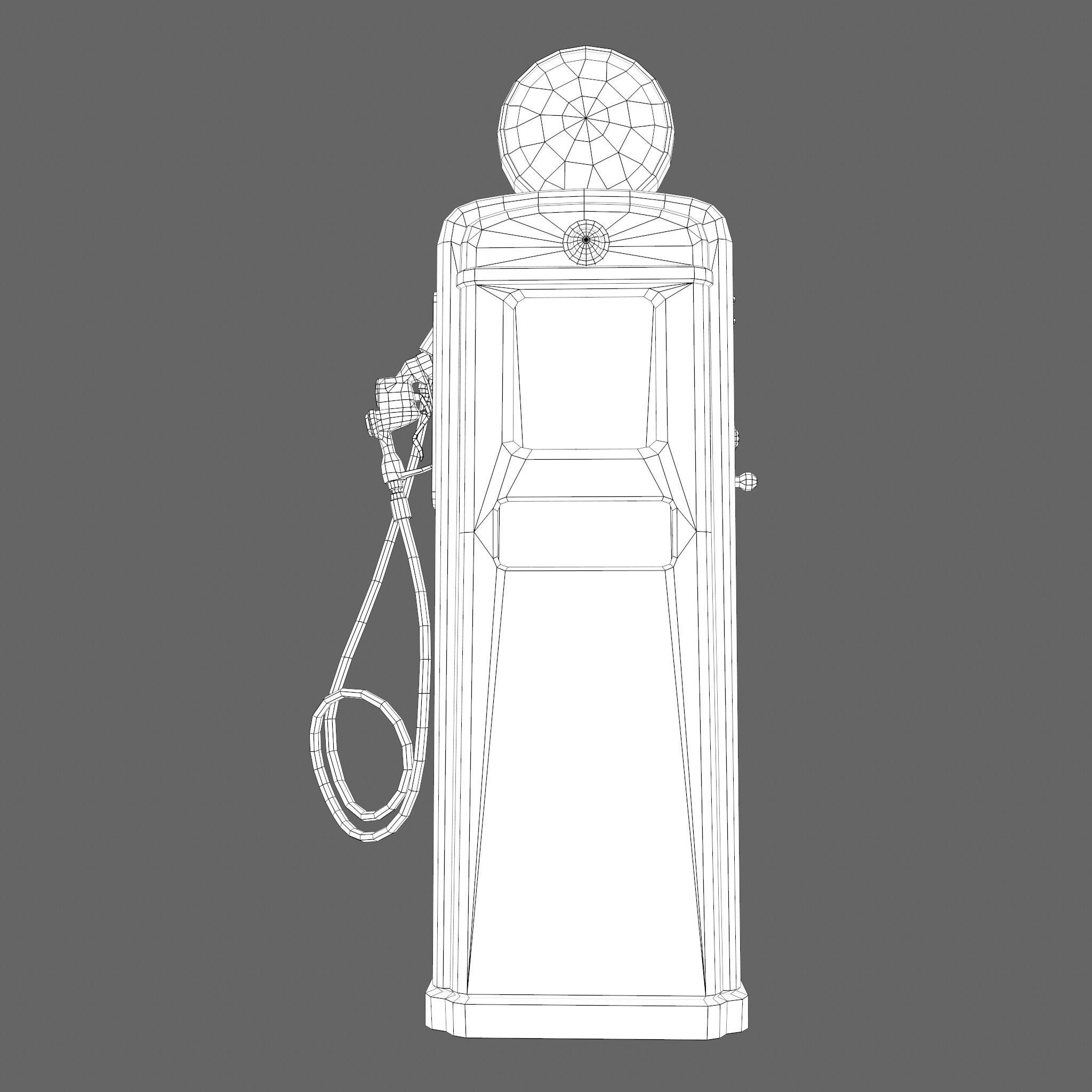 Vintage Gas Pump  Low-poly 3D model_27