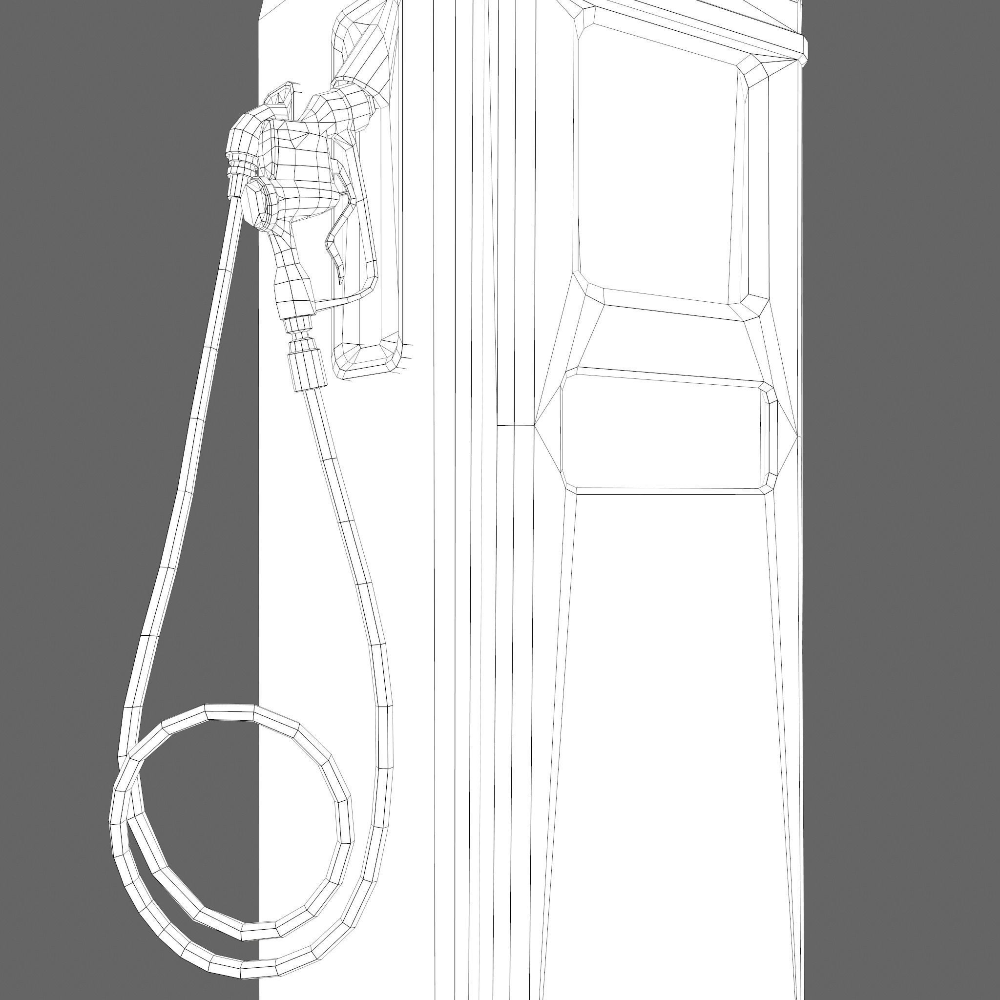 Vintage Gas Pump  Low-poly 3D model_34