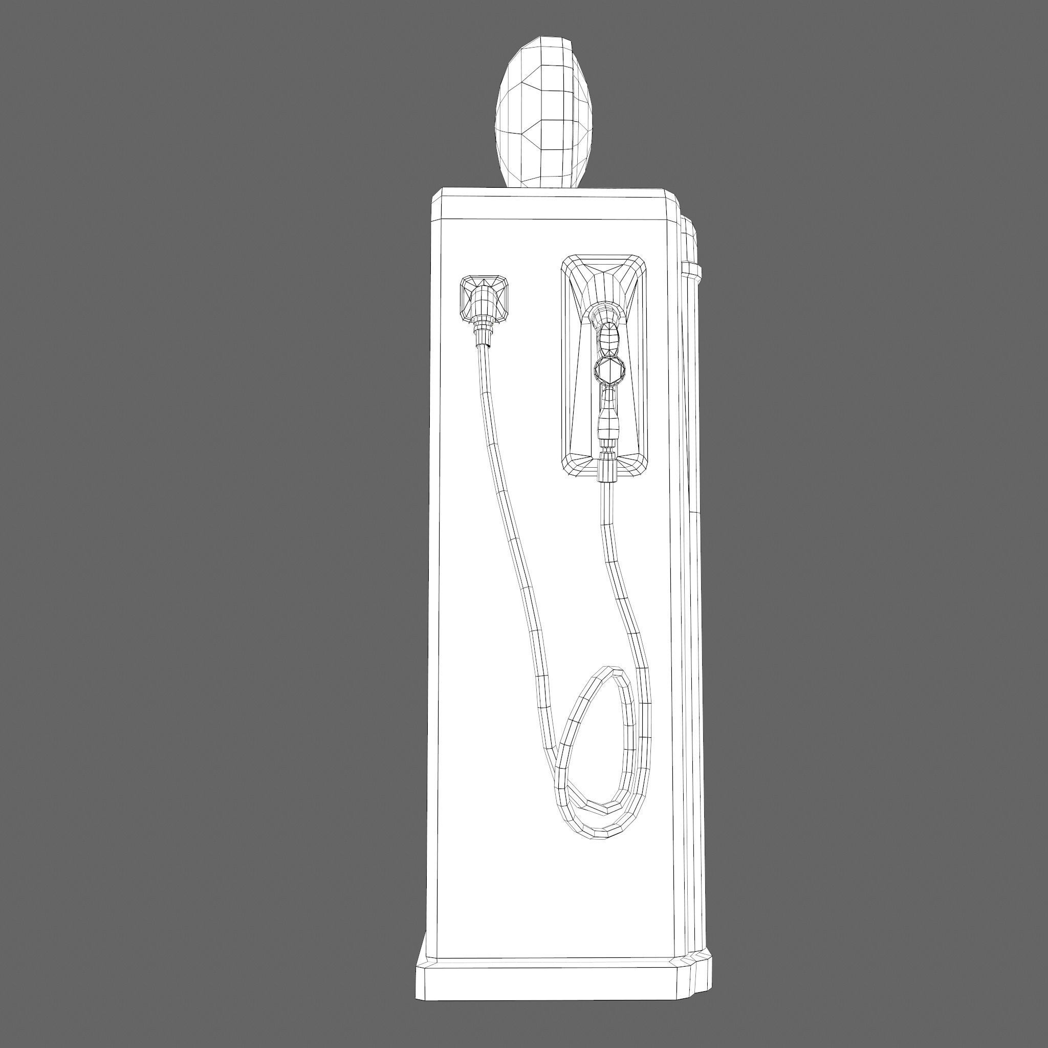 Vintage Gas Pump  Low-poly 3D model_28