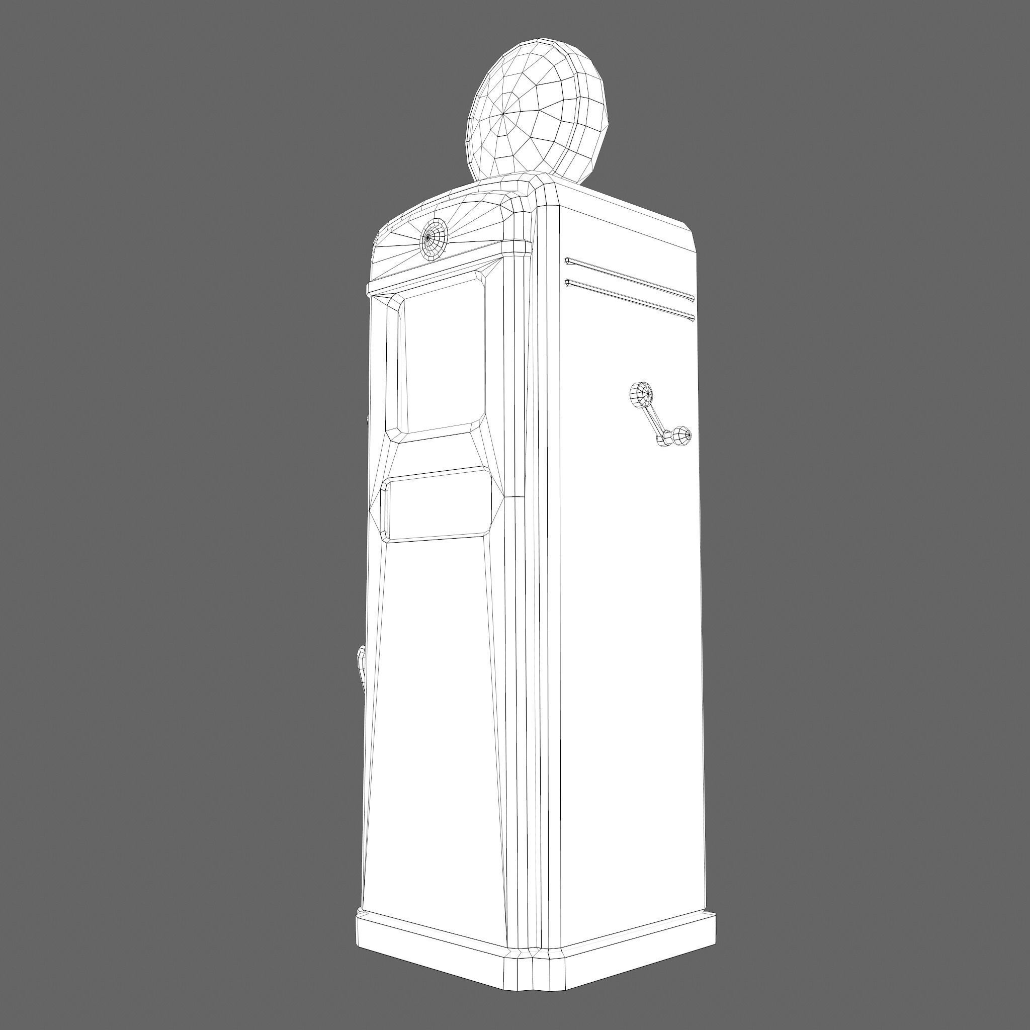 Vintage Gas Pump  Low-poly 3D model_32