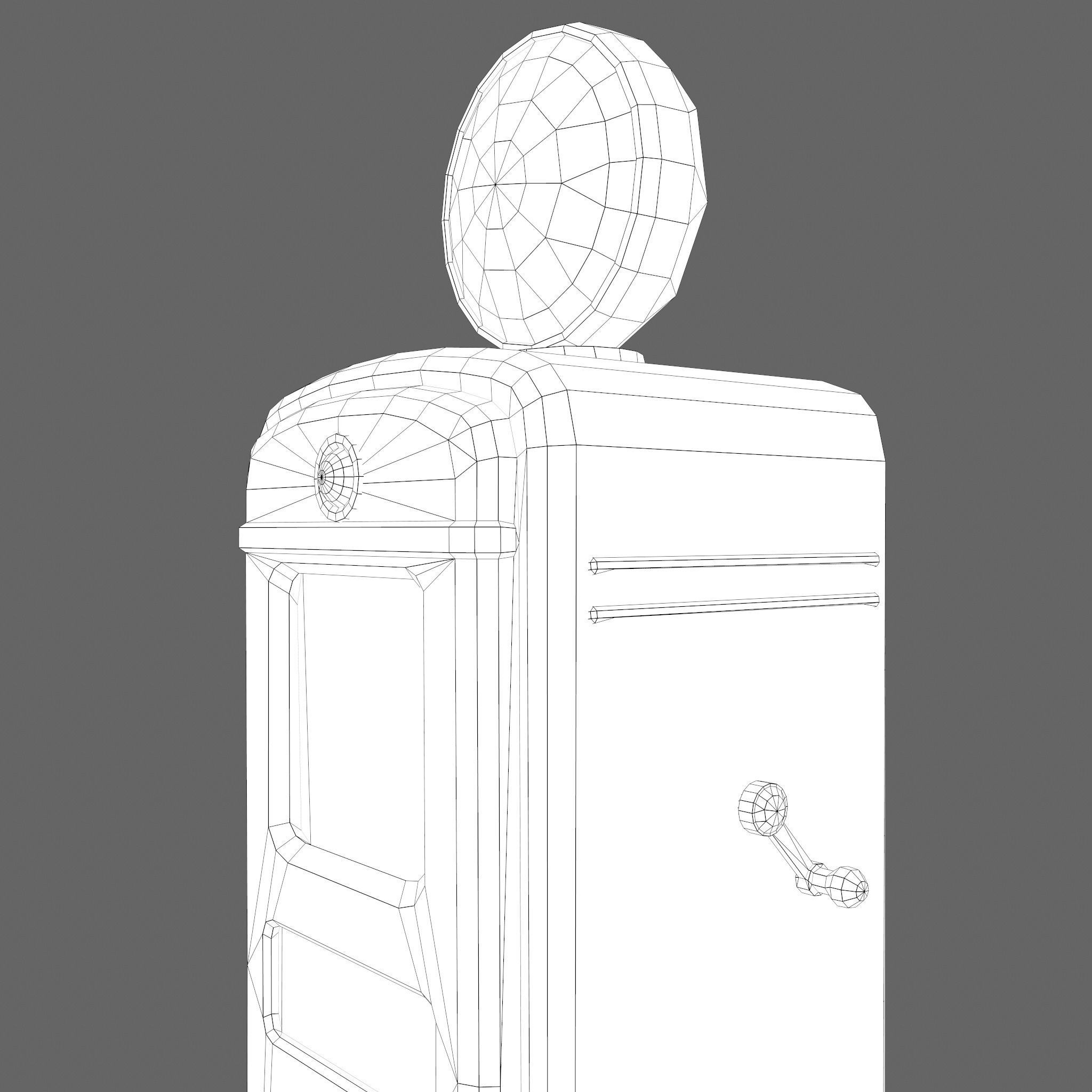 Vintage Gas Pump  Low-poly 3D model_36