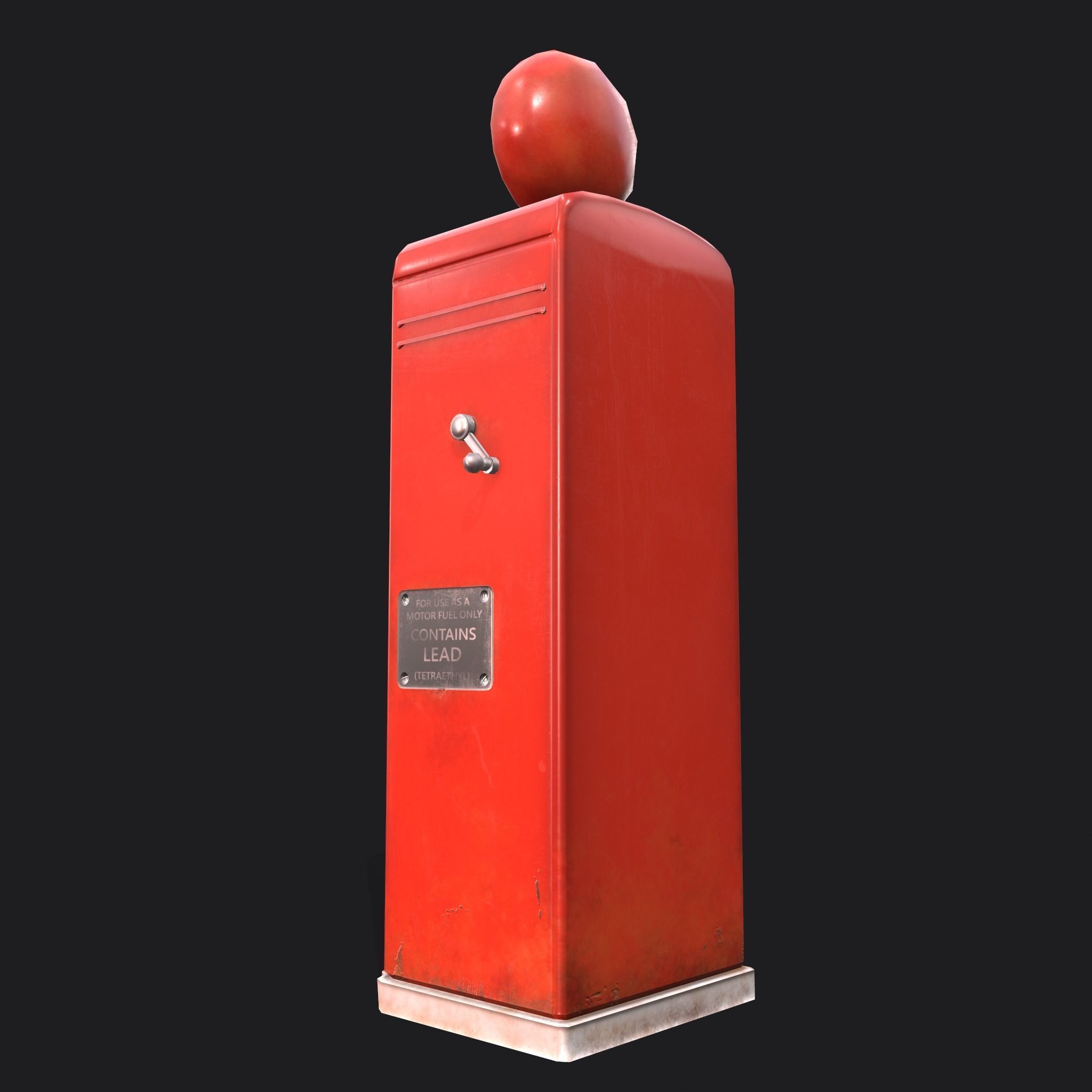 Vintage Gas Pump  Low-poly 3D model_23