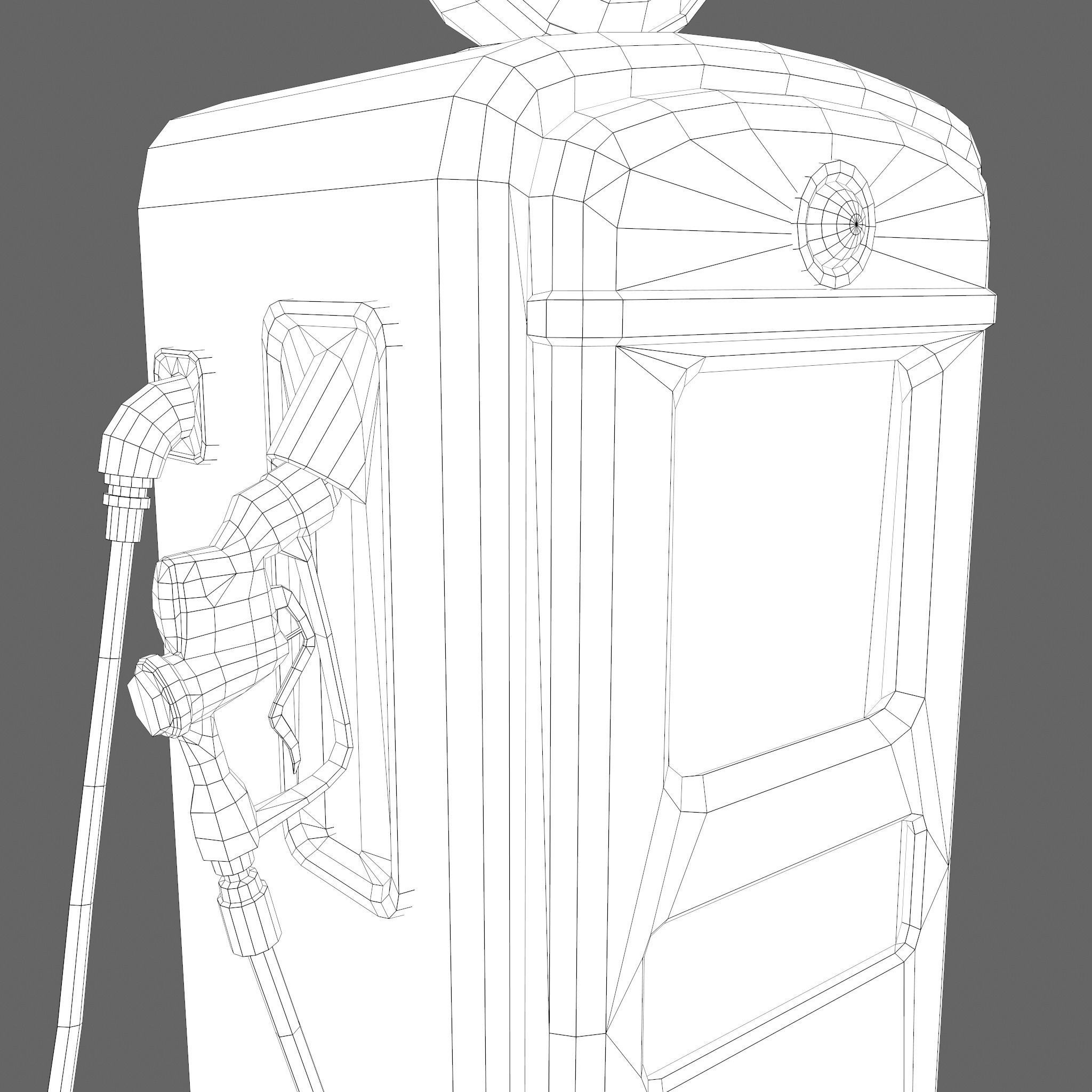 Vintage Gas Pump  Low-poly 3D model_38