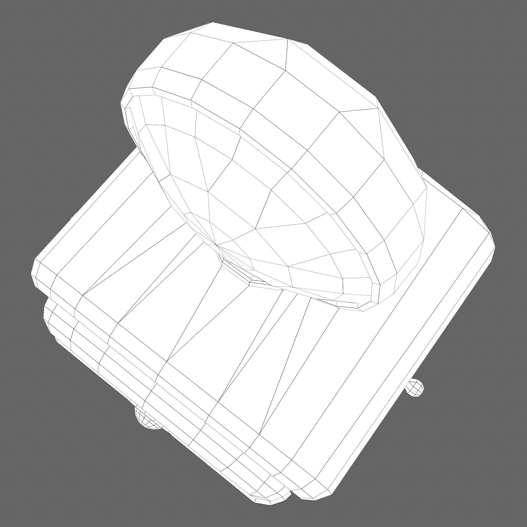 Vintage Gas Pump  Low-poly 3D model_41