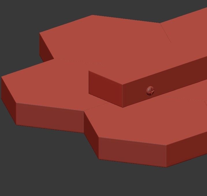 CALLS gold and hexagonal ceiling light 3D model_1