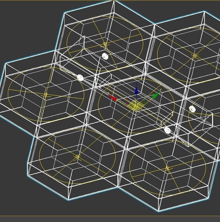 CALLS gold and hexagonal ceiling light 3D model_4