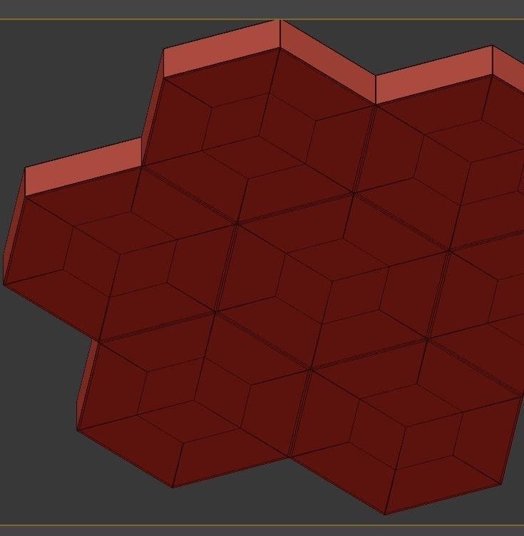 CALLS gold and hexagonal ceiling light 3D model_2