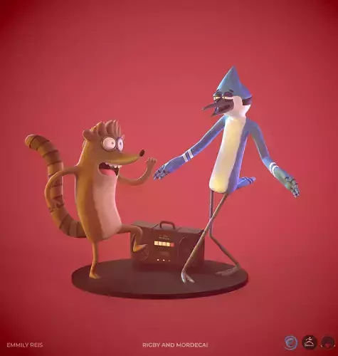 Rigby and Mordecai - 3D Print 3D print model