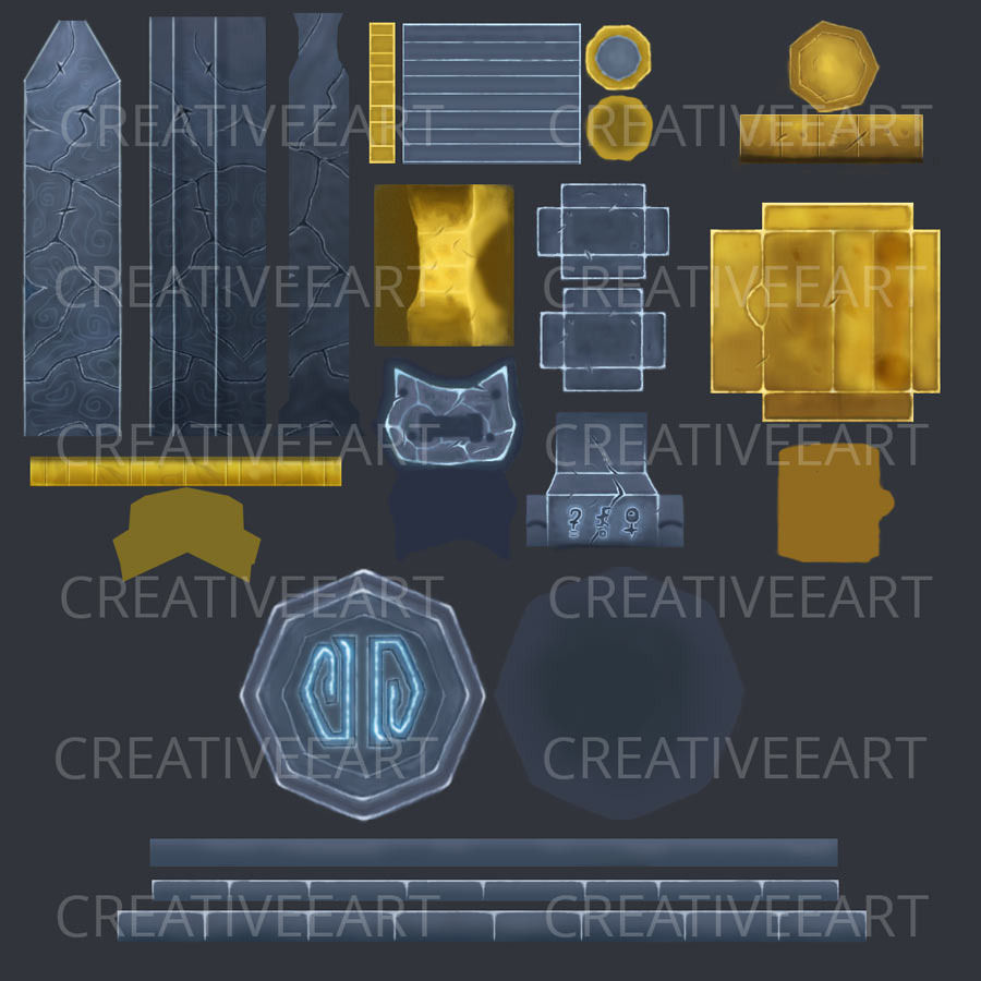 Low Poly Portal Low-poly 3D model_8