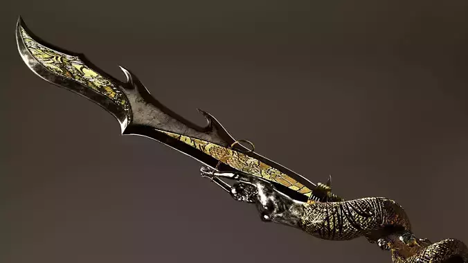 Samurai Naginata 3D model