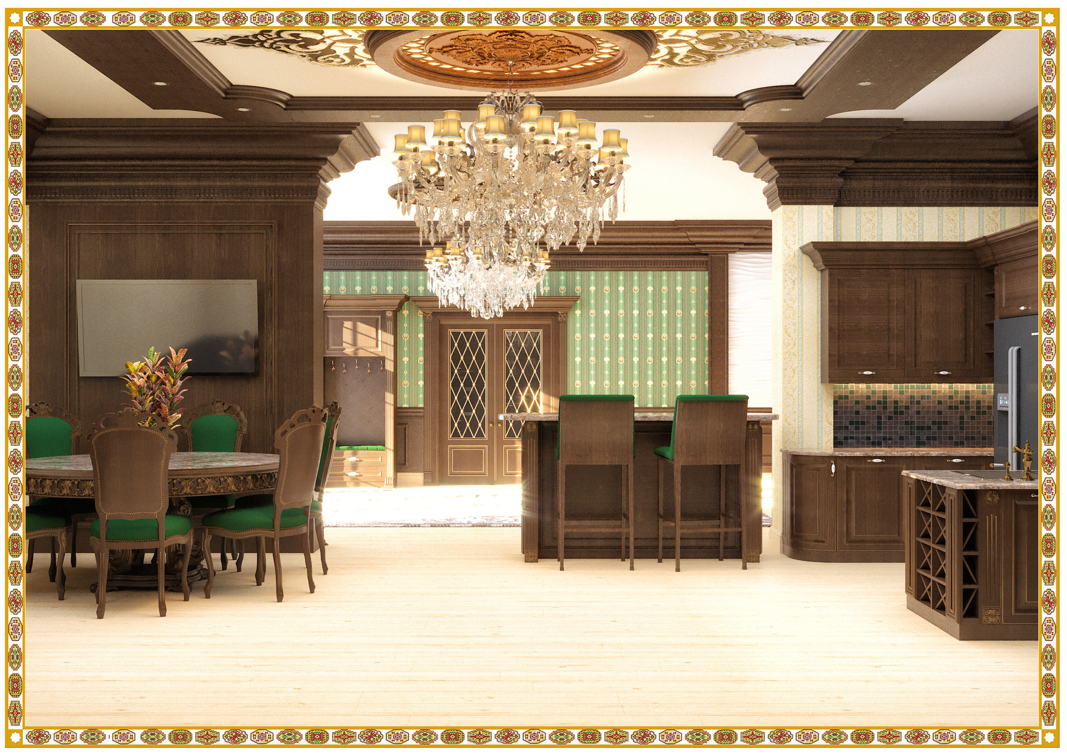 Interior Kitchen 3D model_3