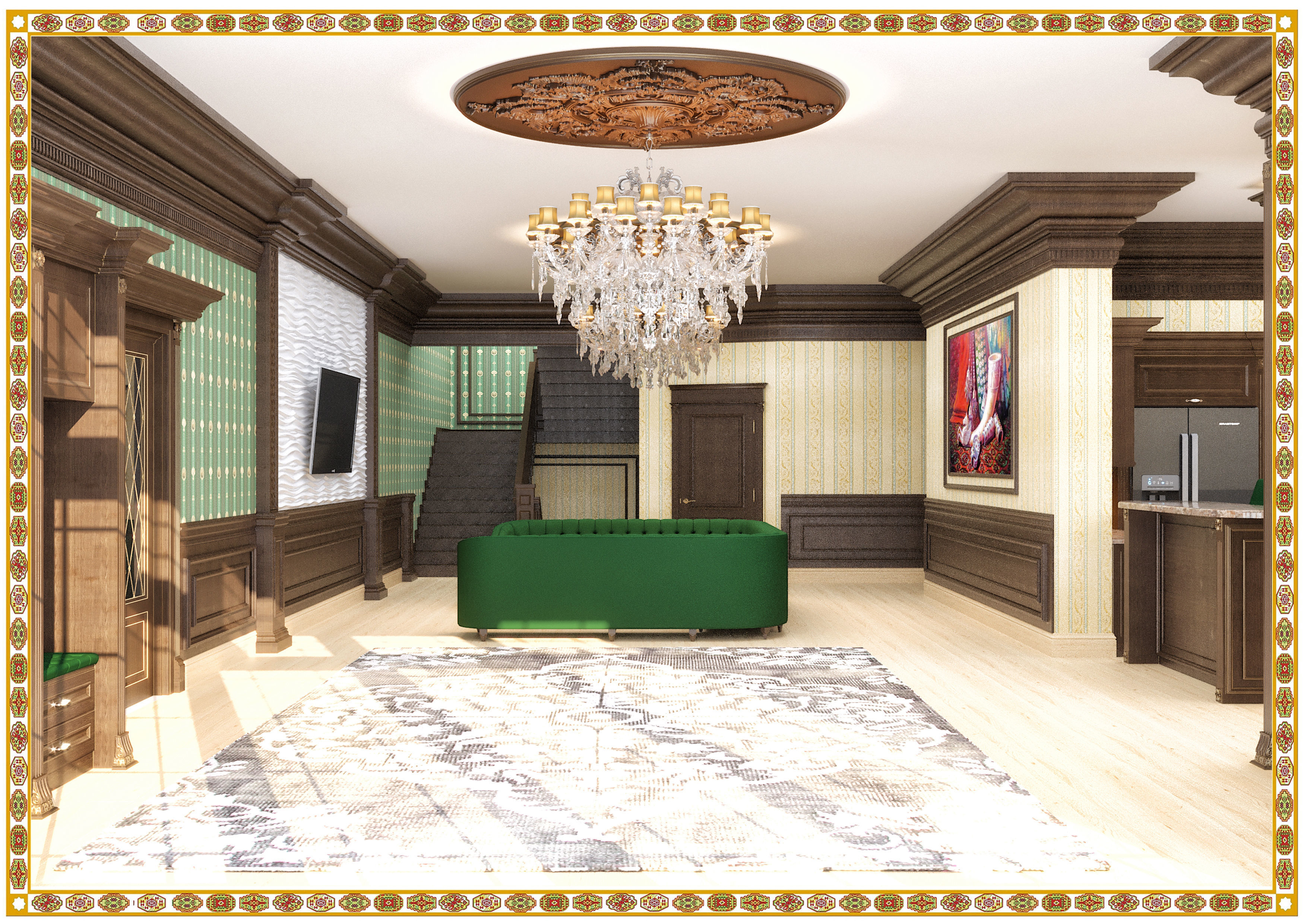 Interior Kitchen 3D model_4