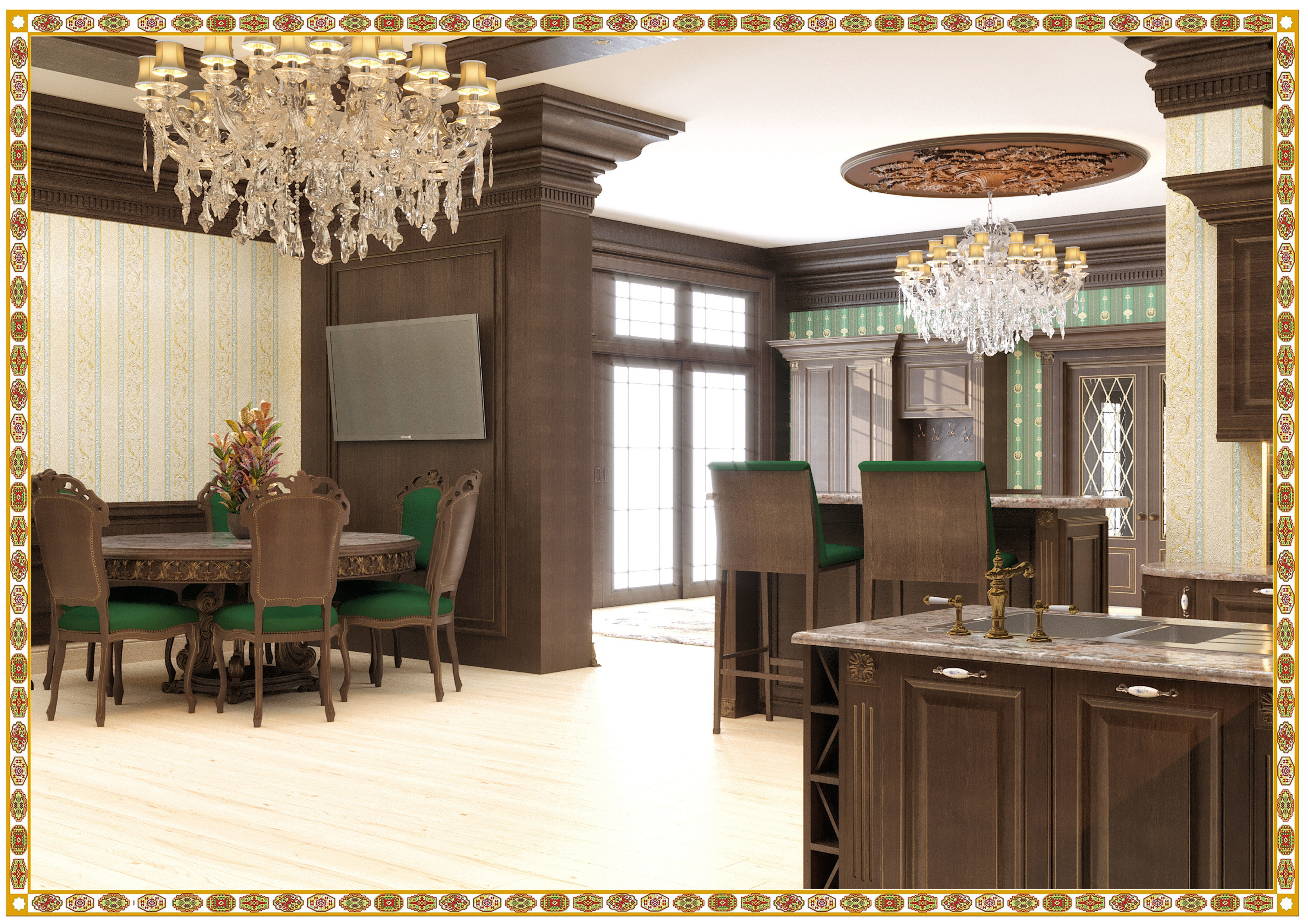 Interior Kitchen 3D model_2