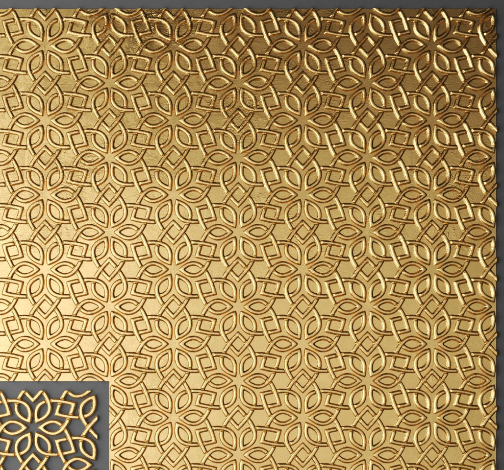 Lattice Arab panel 3D 7 3D model_4