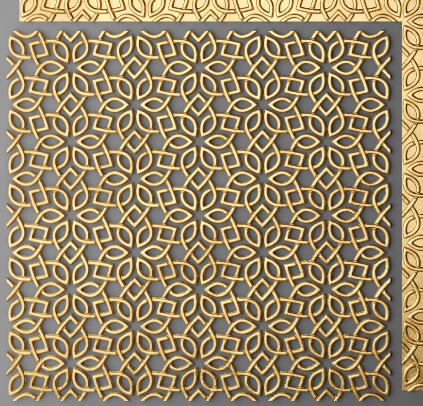 Lattice Arab panel 3D 7 3D model_2