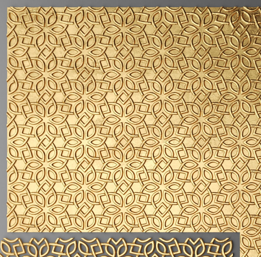 Lattice Arab panel 3D 7 3D model_3