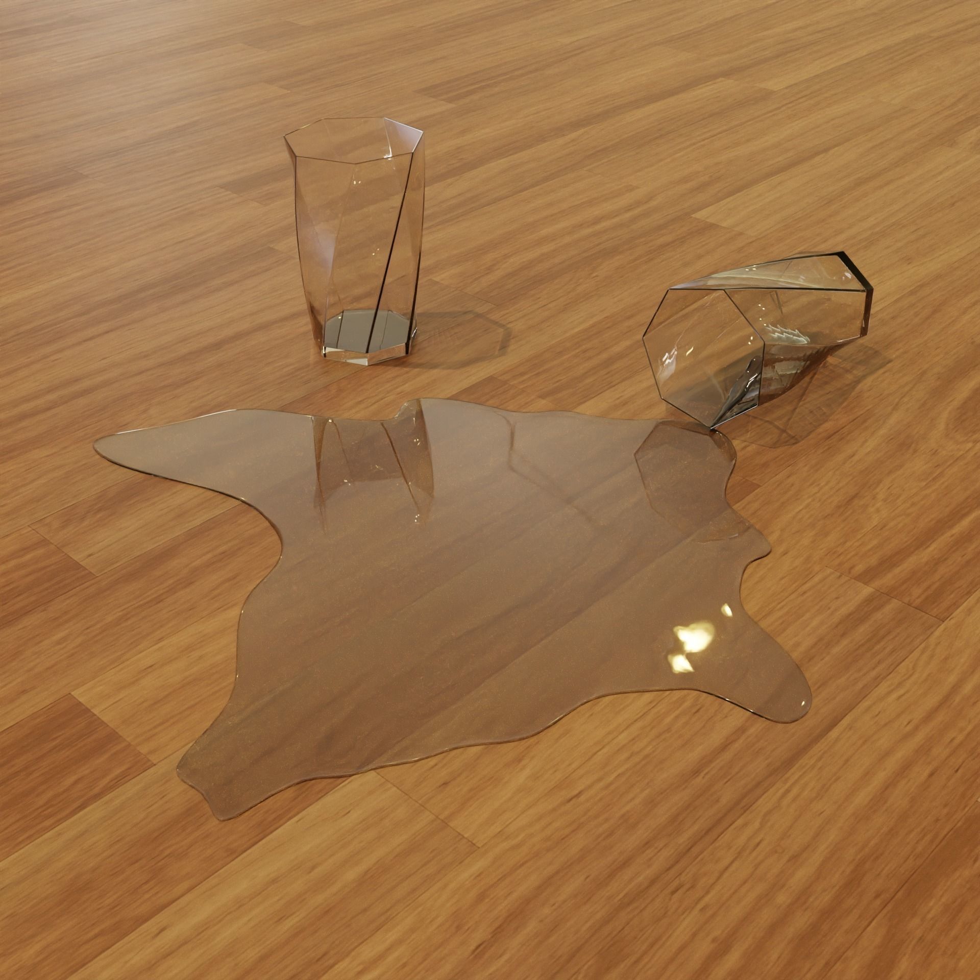 Heptagon Twist Glass Spill 3D model_1