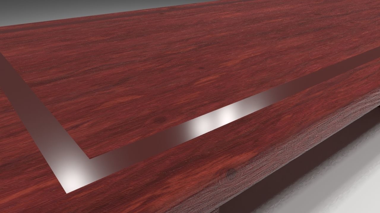 Low quality wood table Free 3D model_15