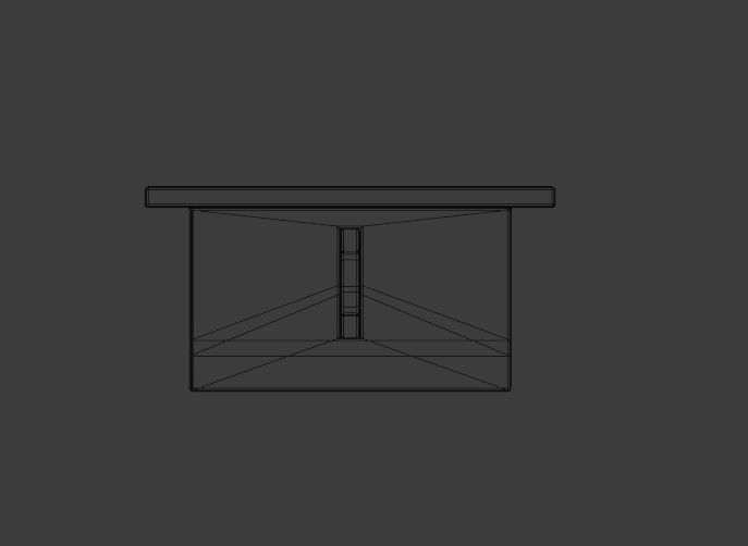 Low quality wood table Free 3D model_12