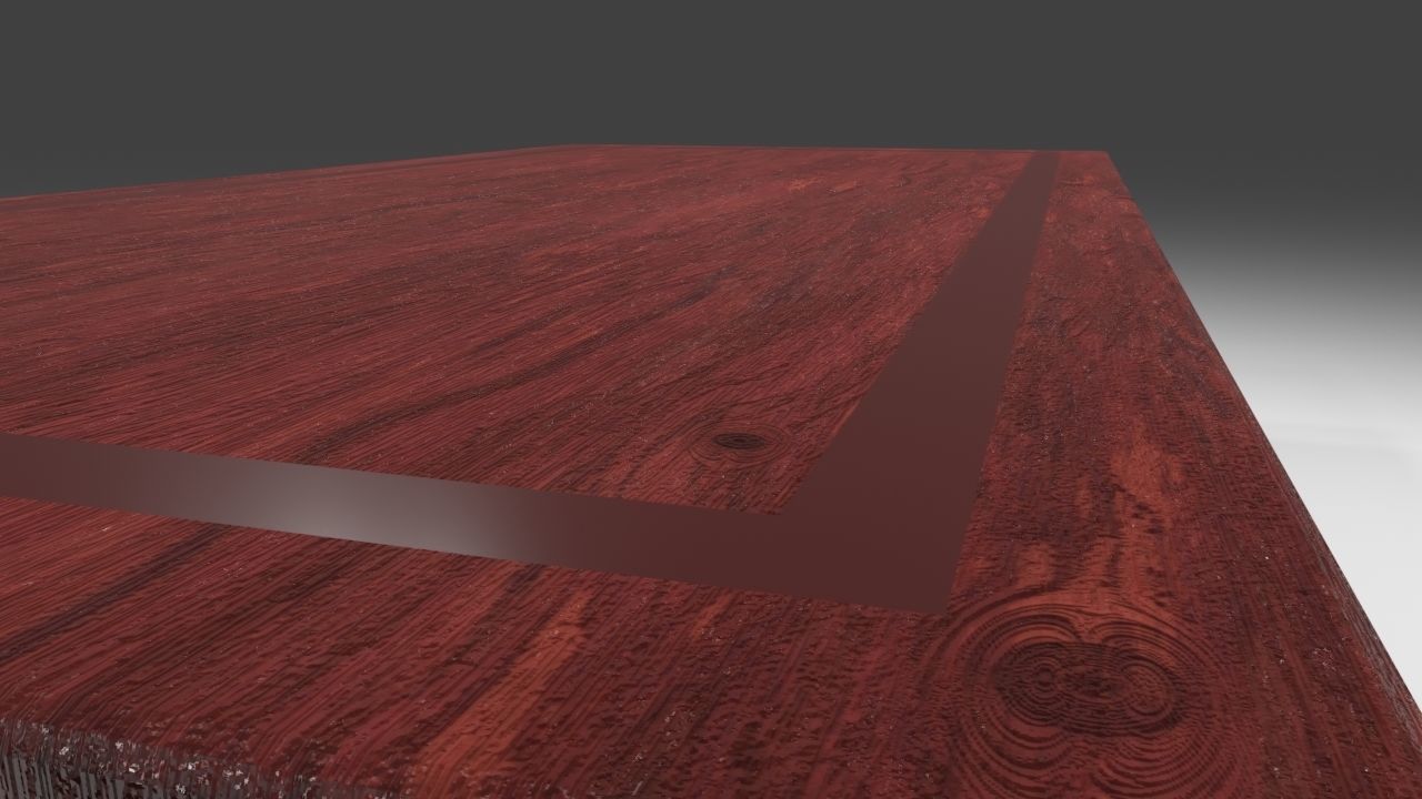 Low quality wood table Free 3D model_4