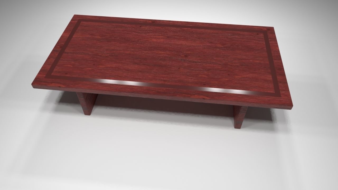 Low quality wood table Free 3D model_6