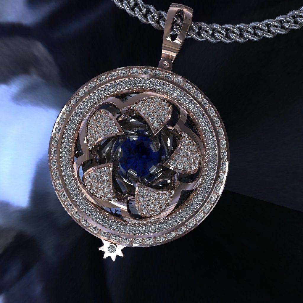 IRIS pendant 3D print model_2