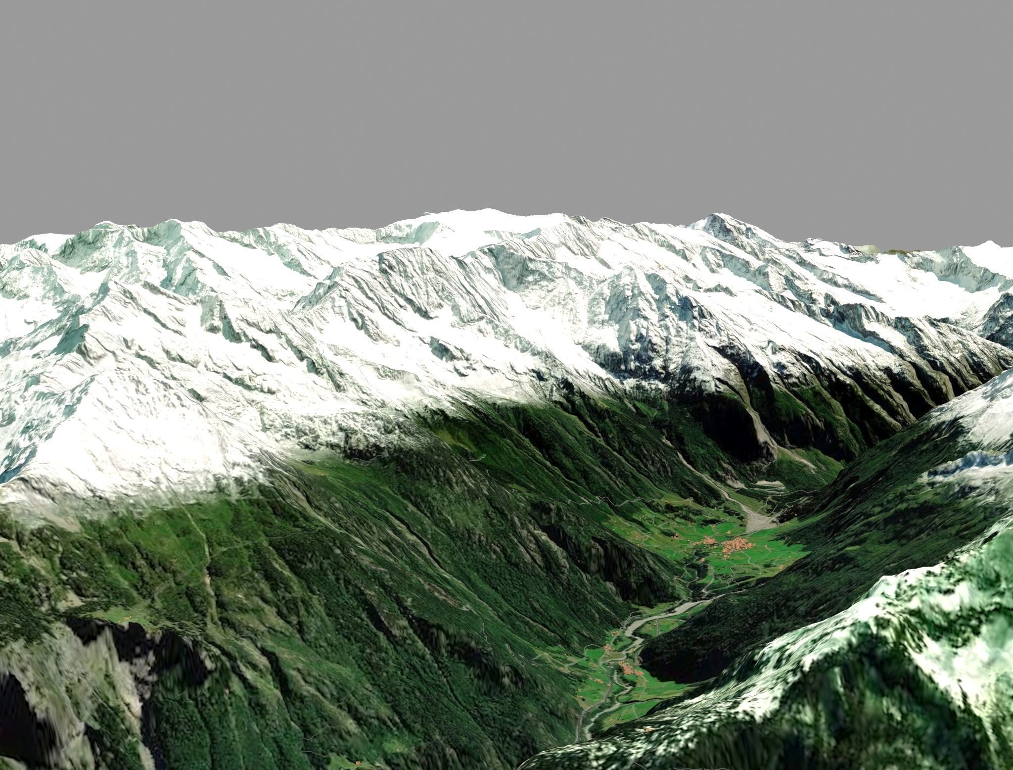 Mountain landscape Liechtenstein 3D model_4